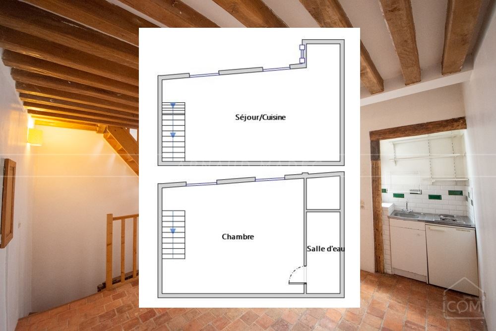 DUPLEX T2 AVEC SALLE DE BAIN - DERNIER ETAGE - CHARME - AUTHENTICITE - COUP DE COEUR ASSURE photo 2